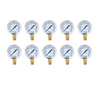 Hfgdnchva 10X Pressure Gauge - 0-30 Psi 0-2 Bar Mini Gauge Compressor Meters Hydraulic Pressure Gauge Gage Black