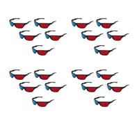Hfgdnchva 20x Red and Blue Anaglyph Dimensional 3D VISION Glasses for TV Movie Game DVD