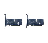Hfgdnchva 2X 2Port PCIE 4.0 16X to SlimSAS SFF-8654 Adapter Card Graphics Card External Expansion Card SFF-8654-8i SFF8654
