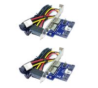 Hfgdnchva 2X Desktop Computer Dual Port SATA to Power ESATA ESATAp 9Pin to USB 2.0 Converter Expansion Rear Bracket Card