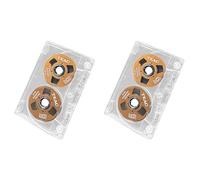 Hfgdnchva 2X Double-Sided Color Housing Empty Tape Metal Mini Can Record 55 Minutes Empty Tape Blank Cassette Tape,Orange