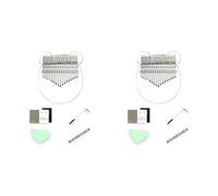 Hfgdnchva 2X Kalimba 17 Keys Thumb Piano, Clear Transparent Acrylic Finger Piano Instrument
