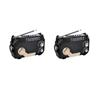 Hfgdnchva 2X Radio Hand Crank Power Generation Solar Charging Three-Band Bluetooth Card MP3 Multifunction Play Radio