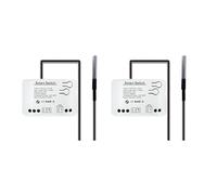 Hfgdnchva 2X Tuya Smart Zigbee Switch with Temperature Sensor Passive Dry Contact Zigbee Relay Work with Home Assistant AC 85-250V