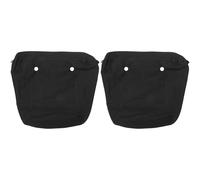 Hfgdnchva 2X Waterproof Solid Canvas Insert Inner Lining Insert Zipper Pocket for Obag O Bag Handbag Bag Black Mini