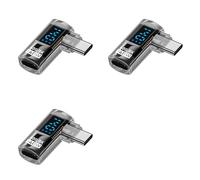 Hfgdnchva 3X 90 Degree USB C Adapter Right Angle U Shape Type C Adapter 40Gbps Data Transfer PD 140W USB4.0 8K 60Hz Converter, B