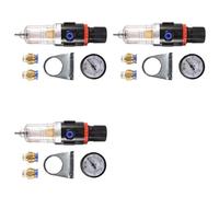 Hfgdnchva 3X Air Filter Pressure Regulator 1/4 Inch AFR2000 Water Separator Air Tool Compressor Filter with 10MM Connector