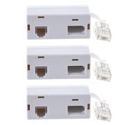 Hfgdnchva 3X RJ45 Plug to BT RJ11 Secondary Splitter Telephone Adapter