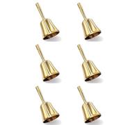 Hfgdnchva 6X Super Loud Hand Barking Bell, Solid Brass Dinner Bell Service Bell Pet Training Bell Jingle Bell, Gold