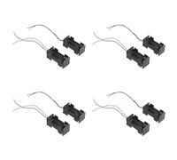 Hfgdnchva 8pcs Black 2-Layers 4 X 1.5V AAA Battery Holder Case Box W Wire Leads