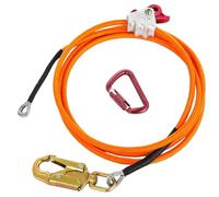 Hfgdnchva Flip Line Kit Steel Core Climbing Rope for Arborists Pro Tool | Includes triple-lock carabiner and fixed pin rope grab; steel core rope delivers rigidity and precise length adjustments.