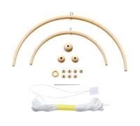 Hfgdnchva Nursery Mobile Crib Bed Bell Ceiling Wooden Wind Chime Hanging DIY Wooden Frame Handmade Kit for Ornaments B