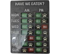 Hfgdnchva Pet Feeding Reminder Sign - Wooden Decor for Kitchen and Dining | Clear feeding prompts with a simple meal-time indicator; , odorless wood keeps the schedule visible for households.