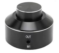Hfgdnchva Volume Control Knob with 3.5mm jack for Video Games and Meetings | Black color with Plastic+Metal build; 1 x Active Volume Control Knob included for plug-and-play use. Portable on-the-go use.