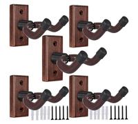 Hfgdnchva Wooden Guitar Wall Hanger-Pack of 5-Sturdy Mounting System for Guitar for Safe Storage and Display
