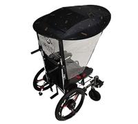 HFGN Universal Electric Wheelchair Umbrella Canopy Awning, Adjustable Outdoor Umbrella Holder Sun Shade Rain Cover, Black, Polyester, Nylon, Water-Resistant, For Most Wheelchairs