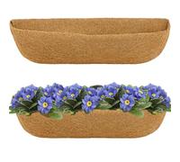 HFHOME 2Pcs Trough Replacement Liner, 91.4cm/36in Pre-Formed Coco Fiber Arc Liners, Heavy Duty Coconut Liner for Window Box & Hanging Trough Planters
