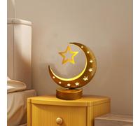 HFHungkeong Battery Powered Magic Moon Lamp Enchanted Lunar Lamp LED Crescent Light Ramadan Decorative Nightstand Lamp for Home Bedroom Living Room（Star）