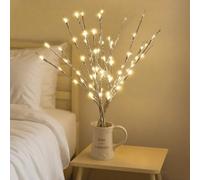 HFHungkeong LED Branch Light USB Powered Artificial Lighted Twig Branches with 120LED Warm White Lights,6Pcs/Pack Lighted Branches for Vases Holiday Xmas Fireplace Home Bedroom Table Decorations