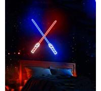 HFHungkeong Lightsabers LED Neon Sign Handmade Sword Lamp for Wall Room Party Home Bar Art Christmas Bedroom Table Wedding Party Desktop Decoration Teen Kids Birthday Gift USB Powered