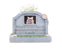 HFHungkeong Pet Memorial Stones for Dogs, Cat, Bird and Snake,Pet Remembrance Gift with Photo Pocket,Creative Funny Resin Material Grave Headstones,Dog Memorial Gifts for Loss of Dog