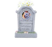 HFHungkeong Pet Memorial Stones for Dogs, Cat, Bird and Snake,Pet Remembrance Gift with Photo Pocket,Creative Funny Resin Material Grave Headstones,Dog Memorial Gifts for Loss of Dog