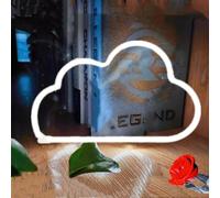 HFHungkeong White Neon Cloud Signs for Girl Boy Bedroom Game Room Birthday Party Decor, LED Cloud Lamp for Kids,Anime Game Neon Lights Powered by USB and Battery