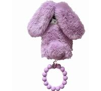 HFICY Girly Faux Fur Fluffy Plush Case For Blackview Oscal Tiger 12 Case with 2 Pack Glass Screen Protectors Films Bling Faux Fur Plush Soft Women Back Phone Cover (Purple Rabbit)