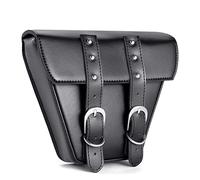 HFJFDQ 1pcs Black Motorcycle PU Leather Side Clinch Bolt Saddlebag Saddle Bag Universal for Harley Sportster XL883 XL1200 Cafe Racer