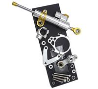 HFJFDQ CNC Steering Damper Stabilizer W/Bracket Set Saftety Control Kit 2008-2010 Motorbike Parts Accessories For 848