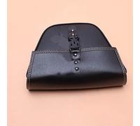 HFJFDQ for Harley Sportster XL883 XL1200 1pcs Motorcycle Black PU Leather Side Clinch Bolt Saddlebag Saddle Bag Universal