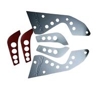 HFJFDQ Motorcycle Metal Front Footrest Foot Ped Pad Pedal Plate Decal For T-MAX500 TMAX500 2008 2009 2010 2011