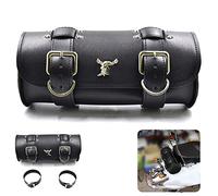 HFJFDQ Motorcycle Tool Bag Fork Barrel Shape Handlebar Front Saddlebag for Harley Chopper Bobber Cruiser Sportster XL 883 1200