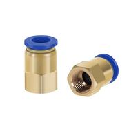 HFJQZTLE 1PC Pneumatic Quick Connector Air Fitting PCF For 6mm Hose Tube Pipe To 3/8" BSP Female Thread Brass