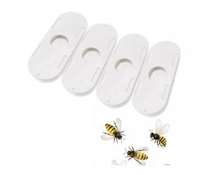 HFLWYWD Bee Escape Equipment,Bee Escape Porter,Beehive Nest Door Beekeepers Beekeeping Porter,One-Way Hive Valve Beehive Nest Door for Beekeepers Beekeeping Tools for Honey Production (4pcs)