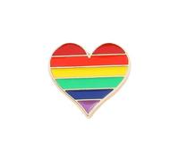 HFLWYWD Rainbow Pride Pins,Lapel Pin Rainbow Brooch Enamel Pin,LGBT Lapel Pins Gay Heart Flag Brooch Pins for Clothes Bags Accessories,Rainbow Backpacks Decorations