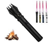 HFMLU Camping Outdoor Windproof Straight Flame Lighter,Flame Lighter for Campfire,Airbrush Windproof Lighter, Refillable Powerful Torch Lighter,Adjustable Flame with Gift Box (Black)