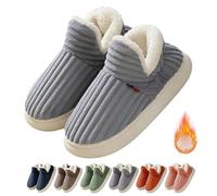 HFMLU Pluffi The Cozy & Stylish Slipper, Pluffi Cozy Stylish Slipper, Pluffi Slipper Booties, Pluffi Slippers, Winter Warm Thick-Soled Plush Fuzzy House Cloud Slide (Gray,44-45)