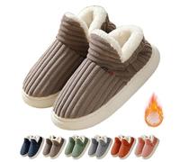 HFMLU Pluffi The Cozy & Stylish Slipper, Pluffi Cozy Stylish Slipper, Pluffi Slipper Booties, Pluffi Slippers, Winter Warm Thick-Soled Plush Fuzzy House Cloud Slide (Brown,40-41)