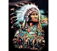 HfmQuisutron 1000 Pieces Jigsaw,Art Picture,Native Indians And Animals,Posters Jigsaw Puzzle,Adult Family'S Educational Toysmemory Cognition Games FC467PJ