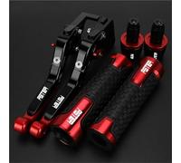 HFMXZHI Clutch Levers Motorcycle Adjustable Extendable Folding Brake Clutch Levers Handle Grip Grips Ends for Y-AMAHA for Blaster YFS200 2005 2006(Red 1)