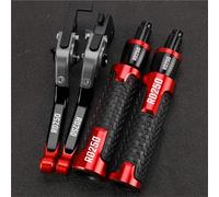 HFMXZHI Clutch Levers Motorcycle Adjustable Extendable Folding Brake Clutch Levers Handle Grip Grips Ends for Y-AMAHA RD250 A B C 1974-1979(Red 3)