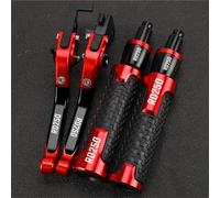 HFMXZHI Clutch Levers Motorcycle Adjustable Extendable Folding Brake Clutch Levers Handle Grip Grips Ends for Y-AMAHA RD250 A B C 1974-1979(Red 1)