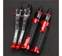 HFMXZHI Clutch Levers Motorcycle Foldable Adjustable Brake Clutch Levers Handlebar Grips Ends for Y-AMAHA YZFR125 YZF-R125 All Years(Red 2)