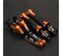 HFMXZHI Clutch Levers Motorcycle Handle Bar Extendable Folding Brake Clutch Lever Handlebar for Suzuki RGV250 RGV 250 VJ21A 1988(Orange)