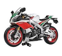 HFMXZHI Motorbike Scale Model 1:12 for Aprilia RSV4 RR1000 Racing Motorcycles Alloy Motorcycle Model Collection Car Gift(White)