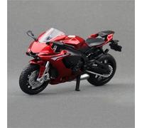 HFMXZHI Motorbike Scale Model 1:18 Alloy Diecast Motorcycle Miniature Model Wheel Steering Vehices For Y-AMAHA YZF-R1(Black- Silver)