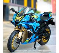 HFMXZHI Motorbike Scale Model Alloy Motorcycle Model Diecast Vehicle Simulation Sound＆Light Off Road Autocycle Collect 1:10 For Y-AMAHA YZF R1M(Green)