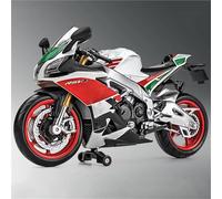 HFMXZHI Motorbike Scale Model Car Gift 1:12 For Aprilia RSV4 RR1000 Racing Motorcycles Alloy Motorcycle Model Collection(White)