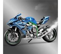 HFMXZHI Motorbike Scale Model Motorcycle Model Alloy Simulation Ornaments Gifts 1/9 For Kawasaki H2R(Blue)